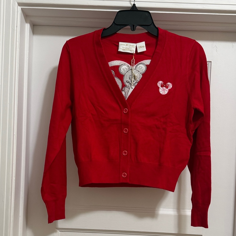 NEW Stitch Shoppe X Loungefly Disney Minnie & Friends Red Cardigan Ladies Medium